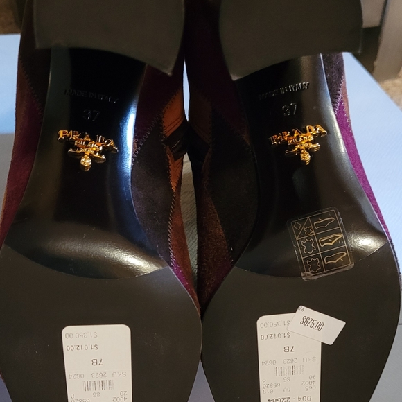 Prada Patchwork Suede Ankle Boots. - Picture 7 of 16